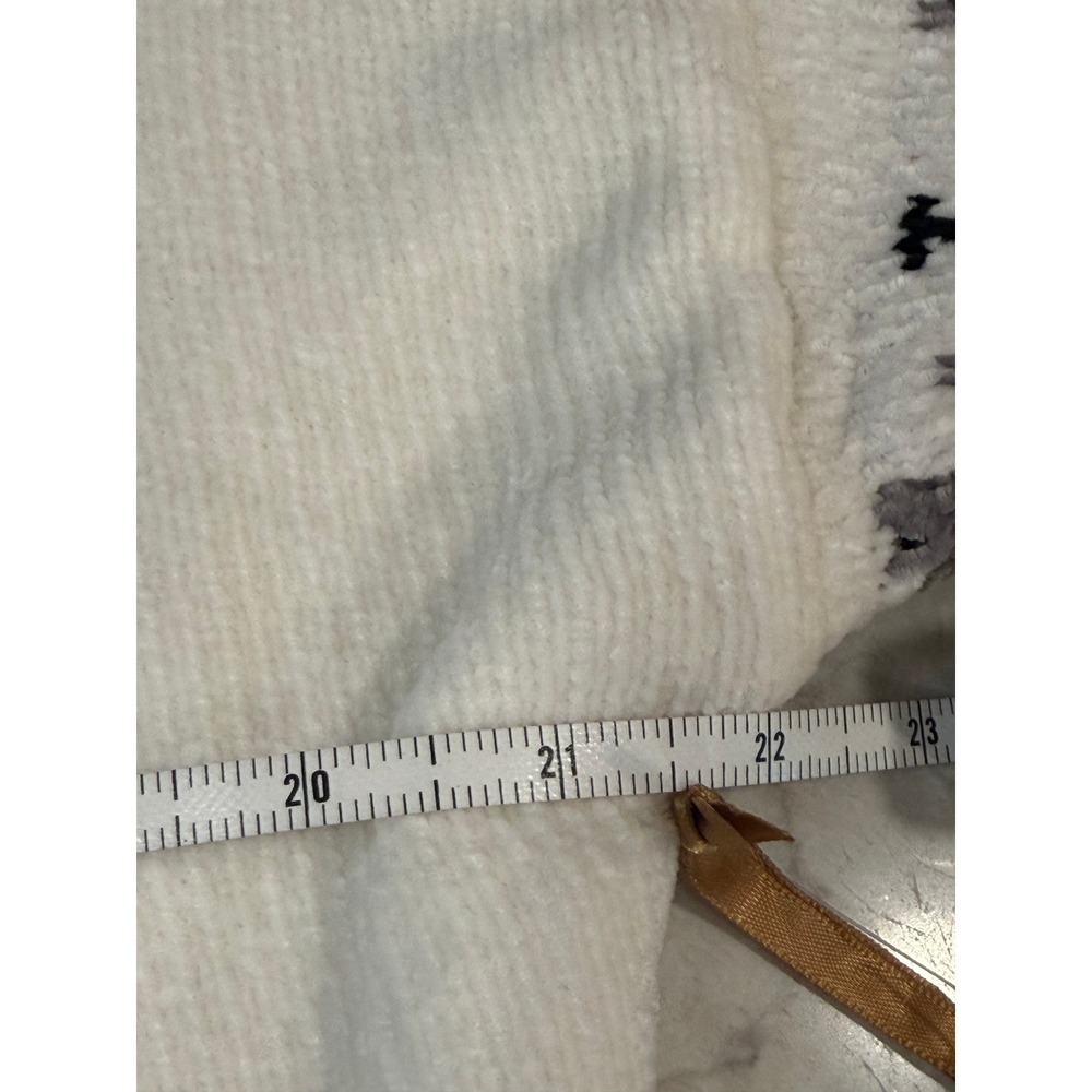 Christian Siriano New York Womens White Fair Isle Sleeve Mock Neck Sweater Large - Picture 3 of 6